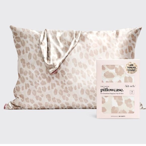 KITSCH Satin Pillowcase - Leopards, standard size, NWT, 3 available - Picture 1 of 8